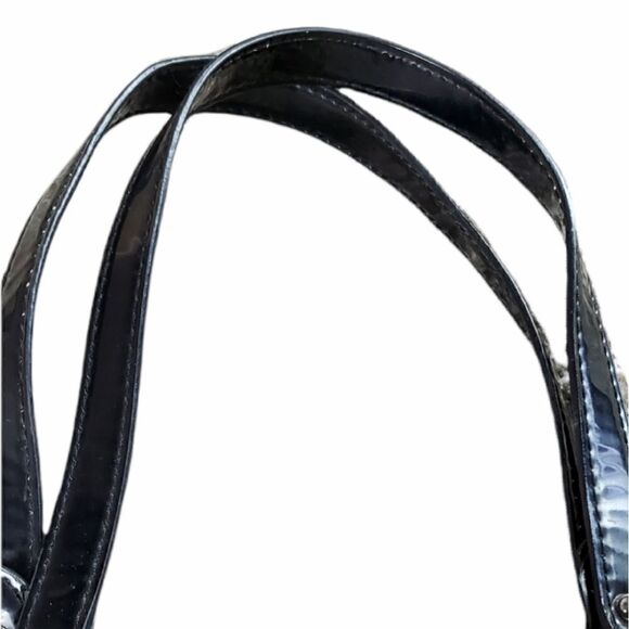 Lulu Guiness Black Purse with Umbrella Embroidery Design - Picture 5 of 10